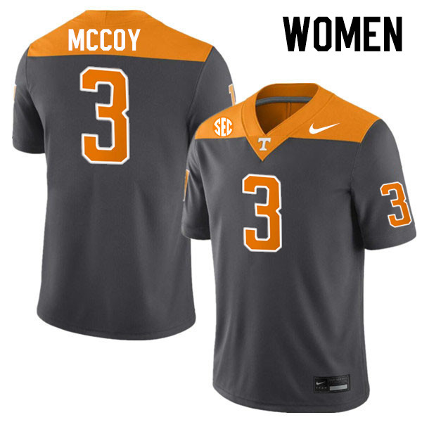 Women #3 Jermod McCoy Tennessee Volunteers College Football Jerseys Stitched-Anthracite